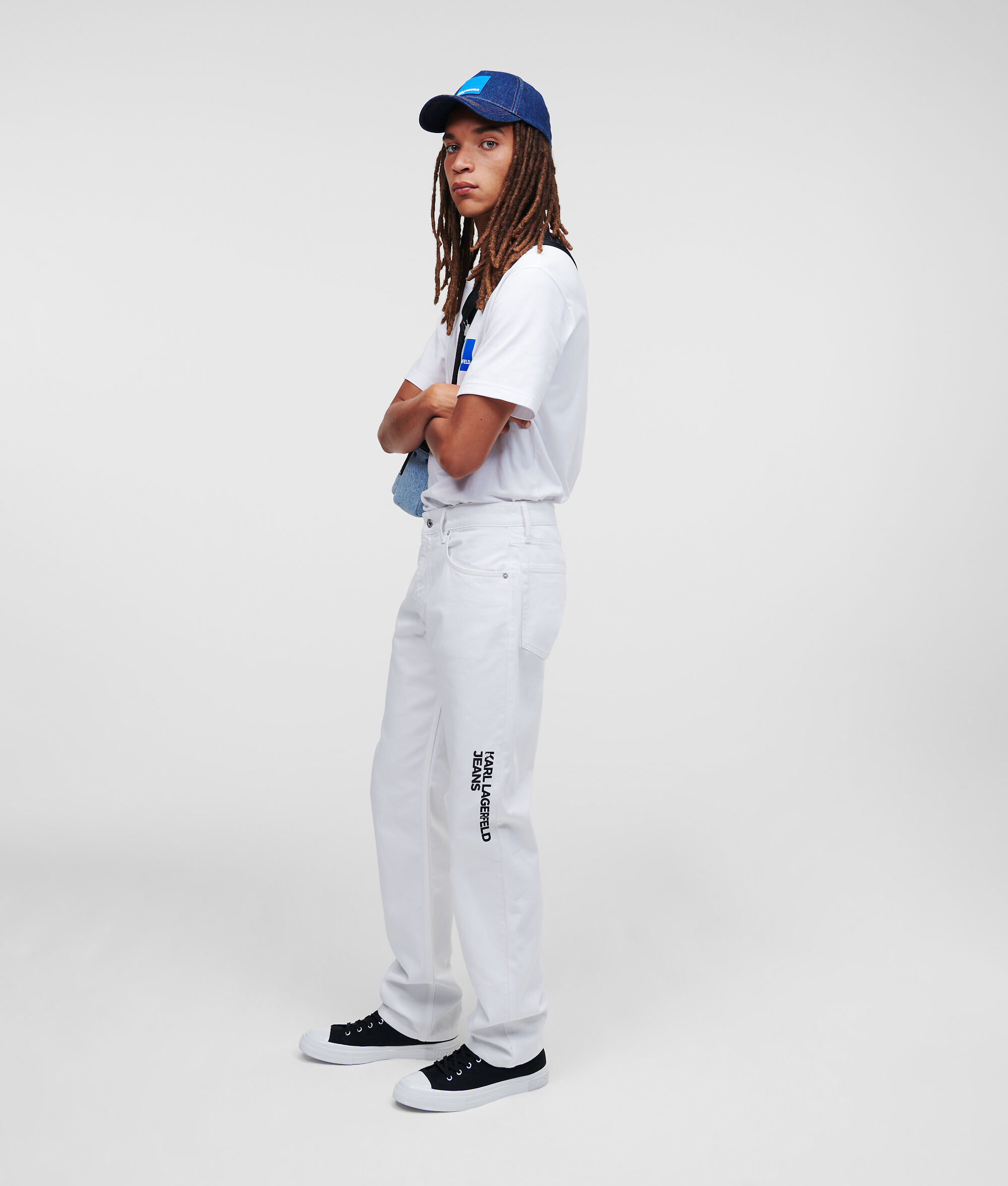 (image for) Refreshing KLJ LOGO WHITE STRAIGHT JEANS